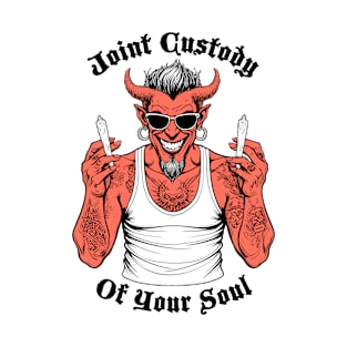 Marijuana 420 Funny Devil Joint Custody Soul Weed Stoner Pot T-Shirt