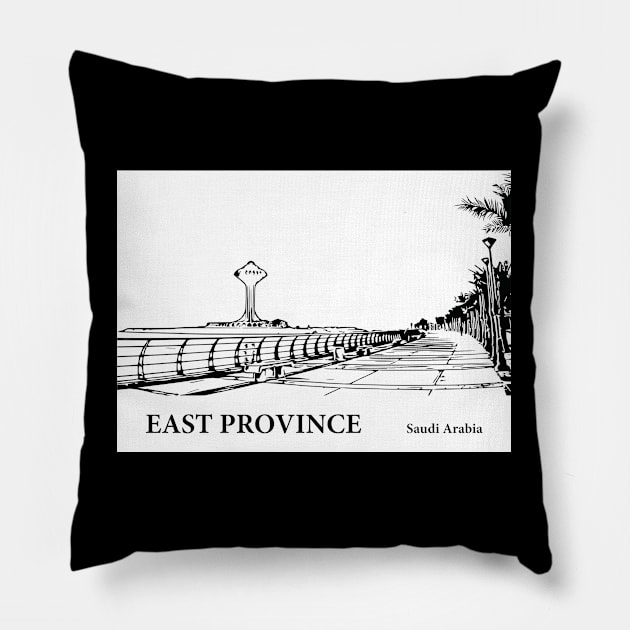 East Province - Saudi Arabia Pillow by Lakeric