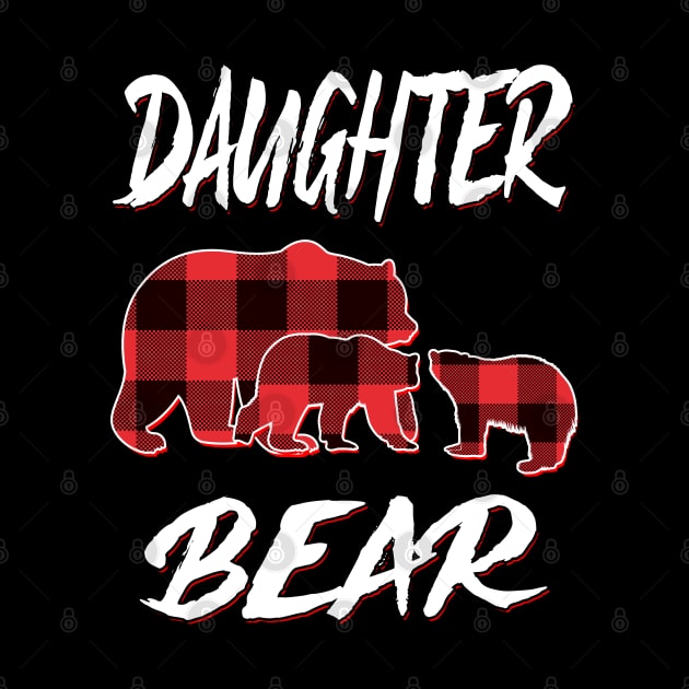 Daughter Bear Red Plaid Christmas Pajama Matching Family Gift by intelus