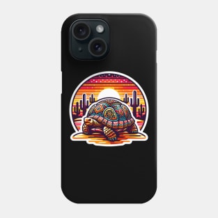 African tribal  design desert tortoise Phone Case