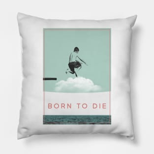 Born To Die Graphic Art Boy Diving Pillow