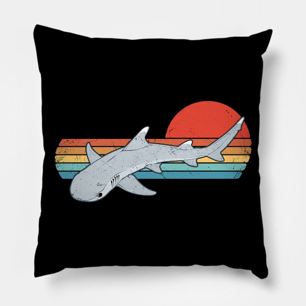 Cute Whitetip Reef Shark Pillow by NicGrayTees