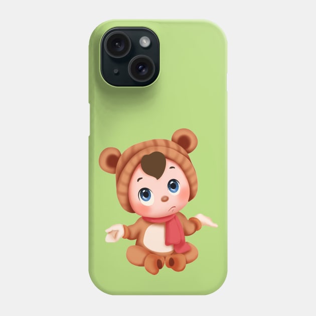 Little bear baby boy Phone Case by Hameo Art