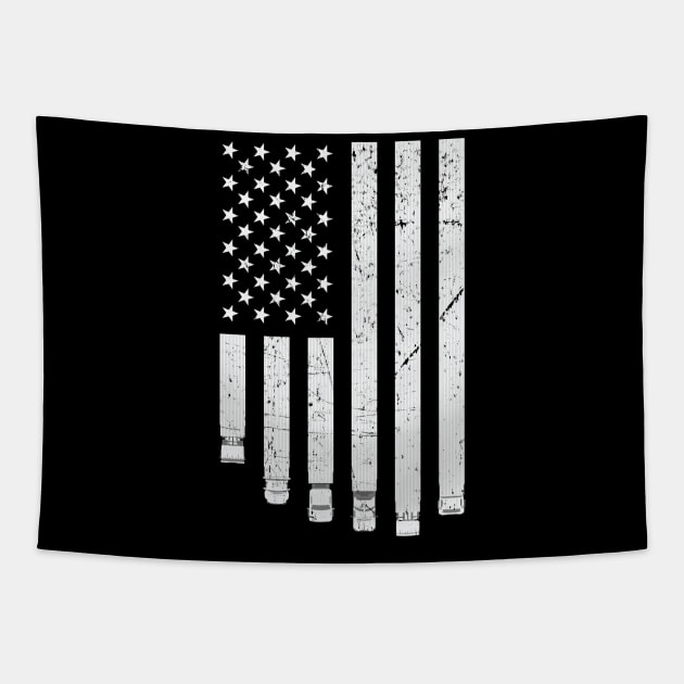 American Truck Driver USA Flag Tapestry by almostbrand