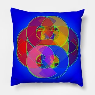 Multicolored tangle Pillow