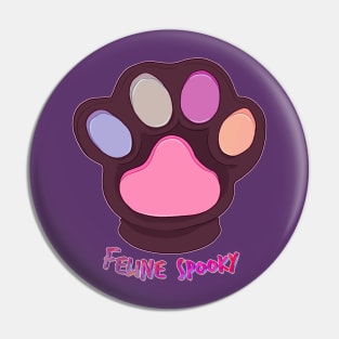 Feline Spooky || Black paw version Pin