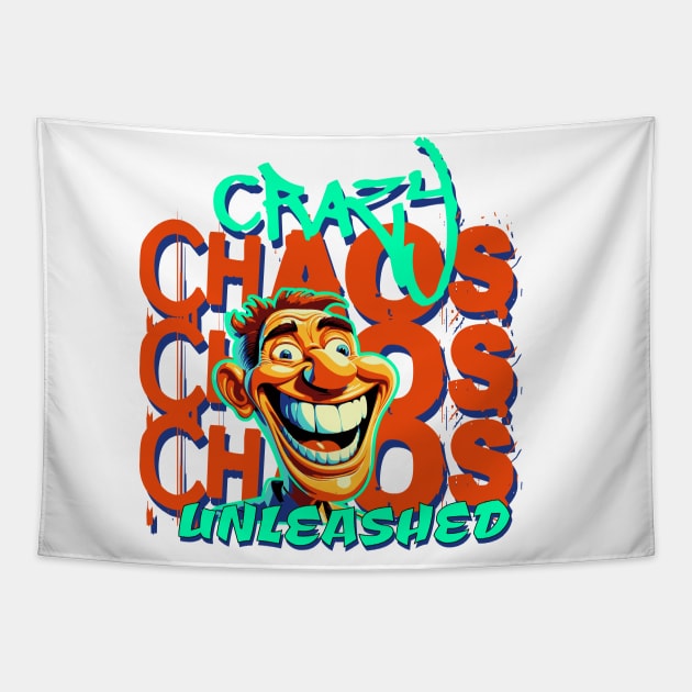 Crazy chaos unleashed Tapestry by Create Magnus