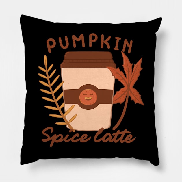 spice latte Pillow by Karyavna