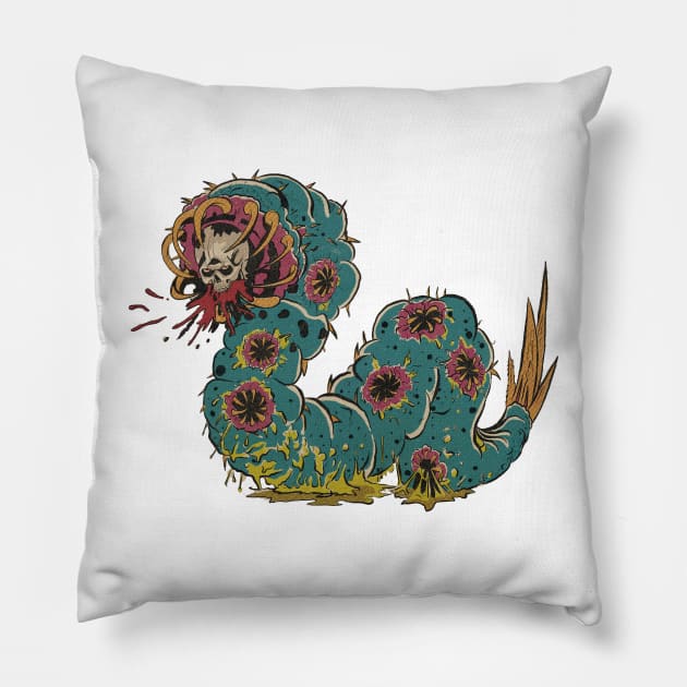 Murder Worm Pillow by DeclanTIGERIllustration