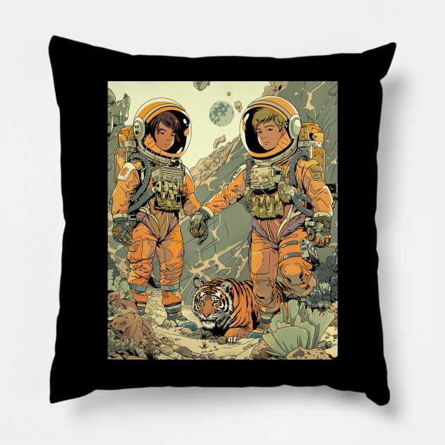 Calvin and Hobbes Love Pillow by Kisos Thass