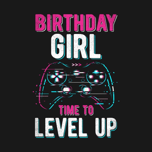 Birthday Girl Level Up Video Game Birthday Party Gift Girls by Panda Pope