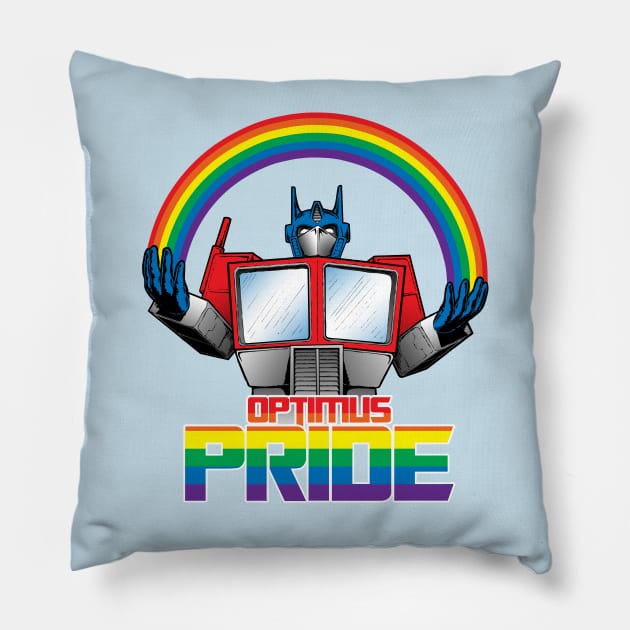 Optimus Pride Pillow by JMKohrs