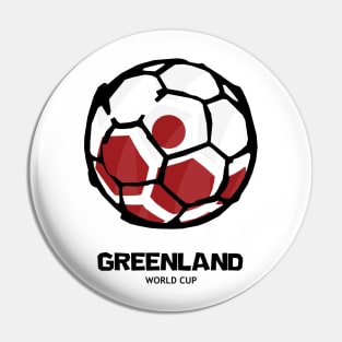 Greenland Football Country Flag Pin