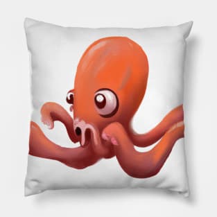 Cute Octopus Drawing Pillow