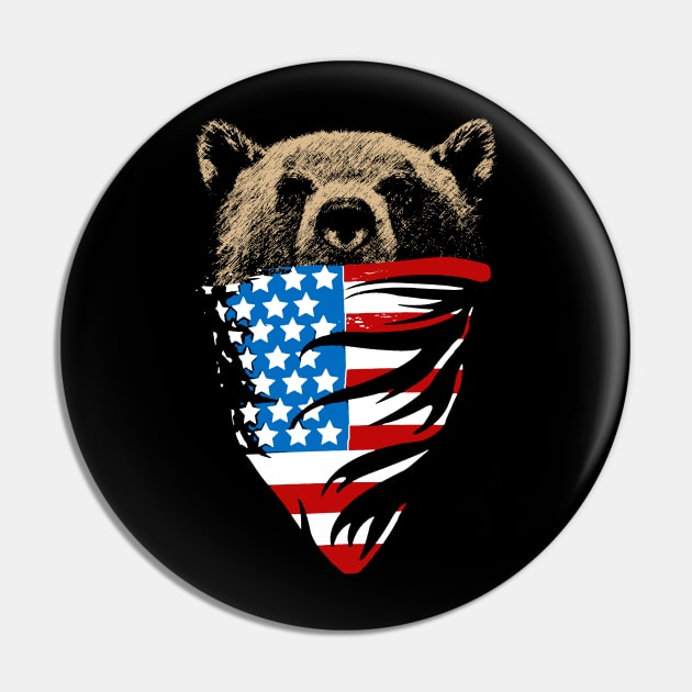 American Bear Pin by Dojaja