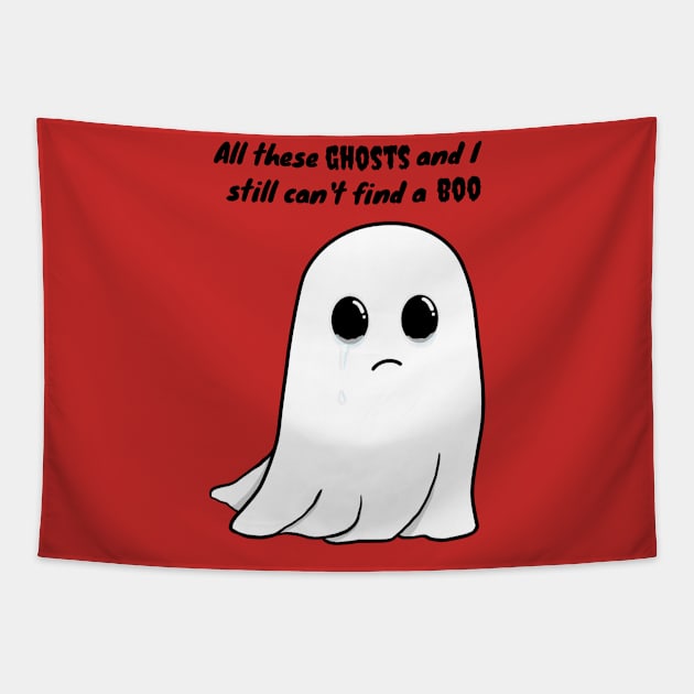 Ghost Dad Joke Halloween Shirt Tapestry by JunaeBenne