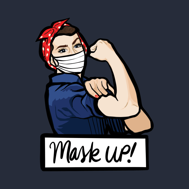 Mask up Rosie the Riveter by bubbsnugg