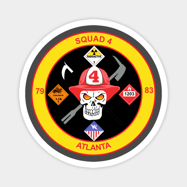 Atlanta Fire Department Squad 4 Magnet by LostHose