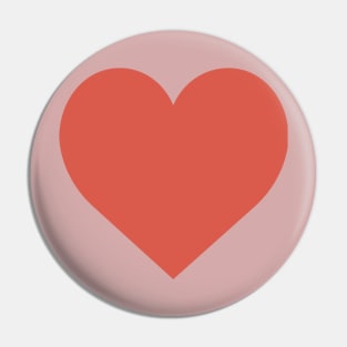 Minimalistic red heart symbol Pin