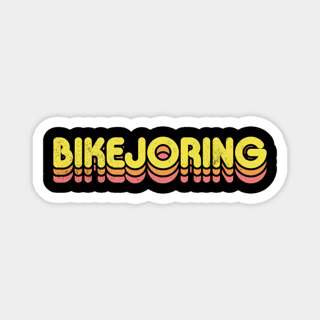 Retro Bikejoring Magnet by rojakdesigns