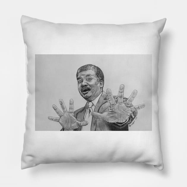 Neil deGrasse Tyson Pillow by BryanWhipple