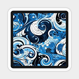 Abstract Swirls and Waves Effect illustration Magnet