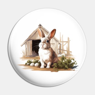 Farm Rabbit Pin