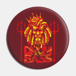 Fire Element Bass Lion Pin