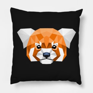 Polygons Red Panda Pillow