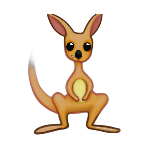 Cute Kangaroo Drawing by Play Zoo