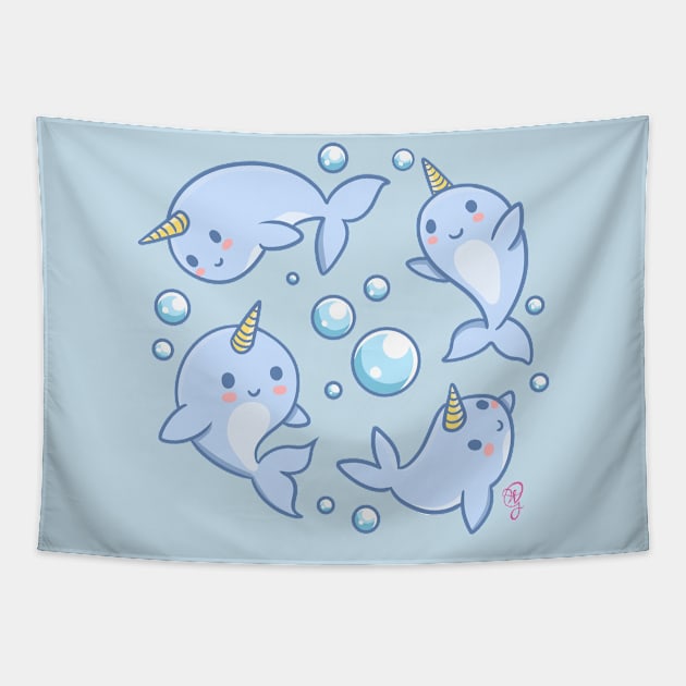 Narwhals Tapestry by Griffywings