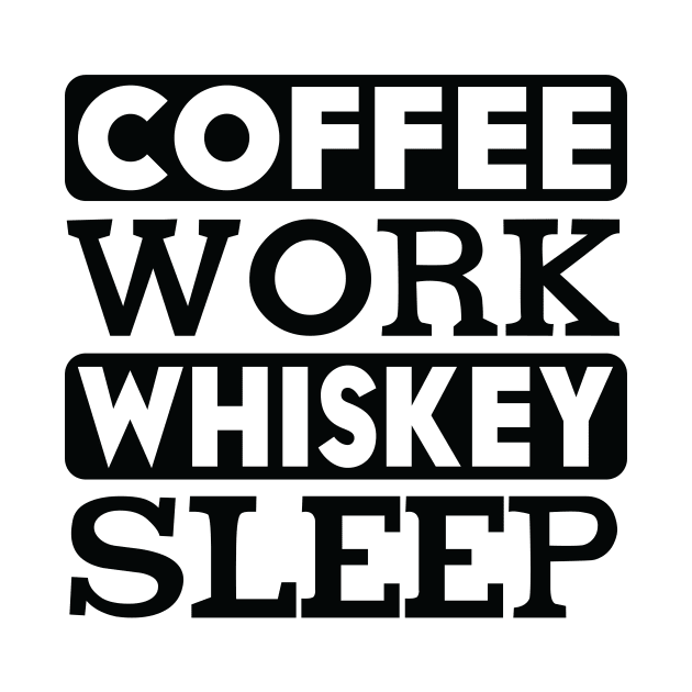 coffee work whiskey sleep by Underground Cargo