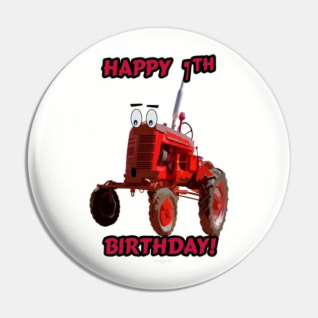 Happy 7th Birthday tractor design Pin by seadogprints