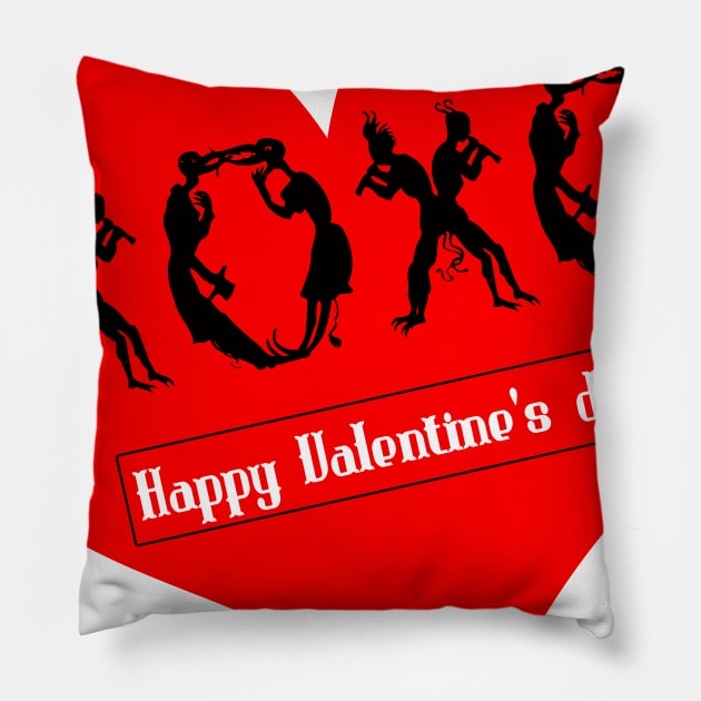 Happy Valentine’s day Pillow by mangro