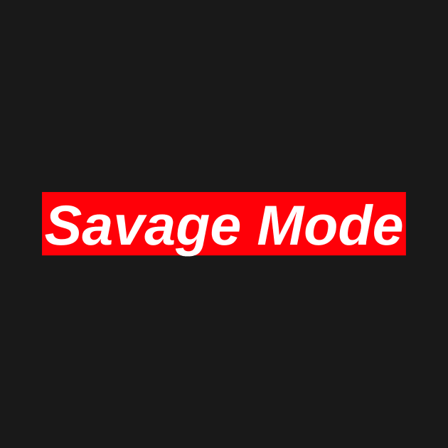 Savage Mode // Red Box Logo by FlexxxApparel