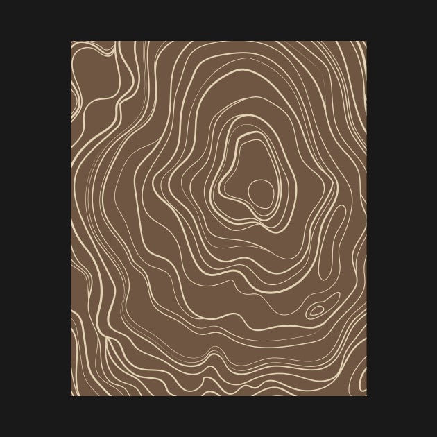 Warm Tones Abstract Topography  Aeasthetic  Pattern by zedonee