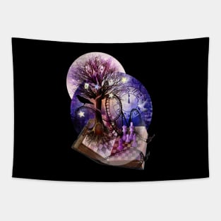 Fantasy romantic magical tree art Tapestry