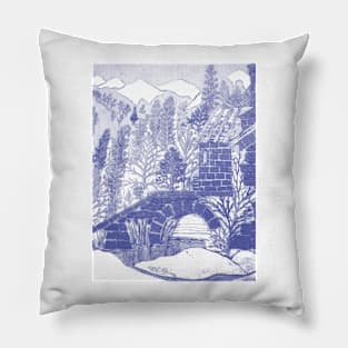 Alpine in Cyan Blue  Section Pillow