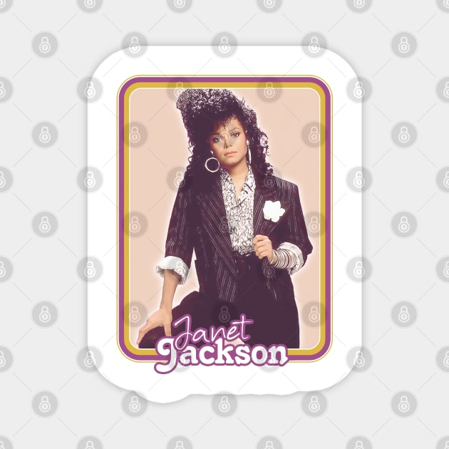 Janet Jackson /\/\/ 80s Aesthetic Retro Fan Design Magnet by DankFutura