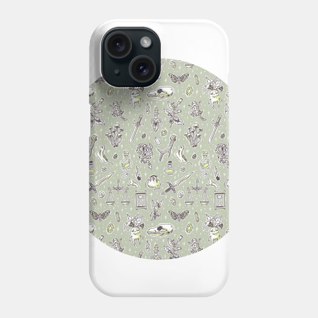 Witchcraft Pattern Phone Case by Freeminds