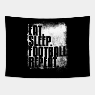 'Eat Sleep Football Repeat' Cool Sport Football Tapestry