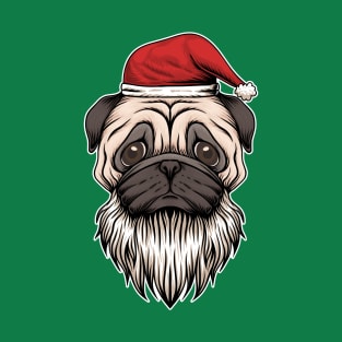 Christmas Dog With Santa Hat T-Shirt