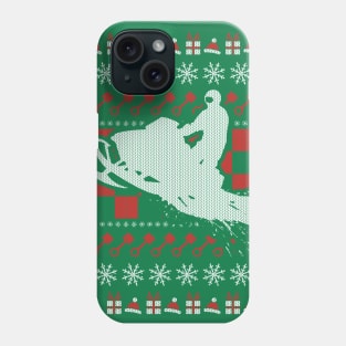 Snowmobile Ugly Christmas Sweater Phone Case