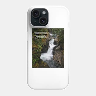 I Quiet My Mind: Forest Waterfall Phone Case