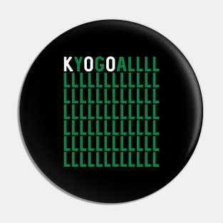 KYOGOAL, Glasgow Celtic Football Club Green and White Text Design Pin