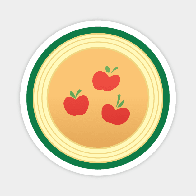 Subtle Brony - Applejack Cutie Circle Magnet by nimaru