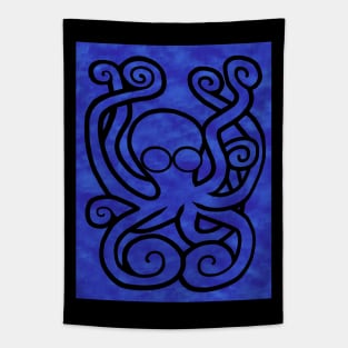 Octo-Doodle-Pus Blue Tapestry