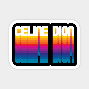 Retro Celine Proud Personalized Name Gift Retro Rainbow Style Magnet