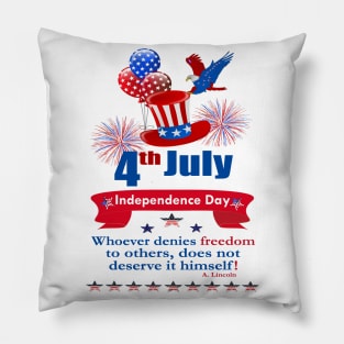 Independance Day Eagle Lincoln Pillow