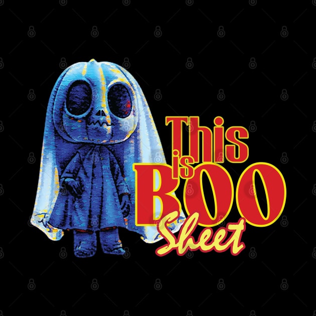 This Is Boo Sheet Ghost Retro Halloween Costume by Trendsdk